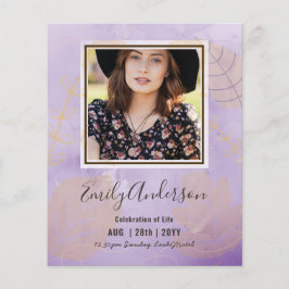 Papier CÉLÉBRATION DE LA VIE Funérailles Memorial PHOTO B