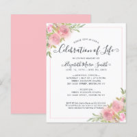 Célébration de la vie Memorial Funeral Invitation