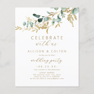 Papier Célébrez avec nous! eucalyptus rustique boho vert