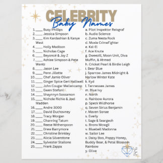 Papier Celebrity Baby Name Jeu