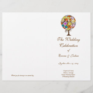 Papier Cercle de Forêt Magique de l'Amour Mariage d'arbre