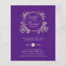 Papier Cercle de verdure pour invitation de mariage à pet