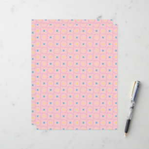 Papier Cercle de verrouillage rose moderne du milieu du s