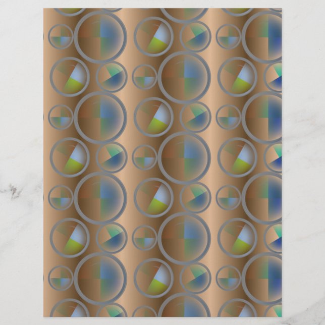 Papier Cercles Abstraits (Devant)