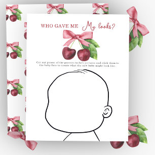 Papier Cérémonie de bébé arc cerise Qui m'a donné mon app