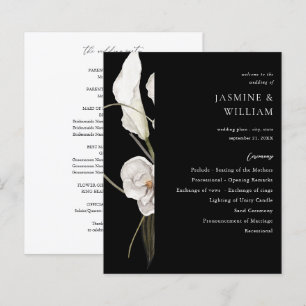 Papier Cérémonie des Mariages floraux noir et blanc Budge