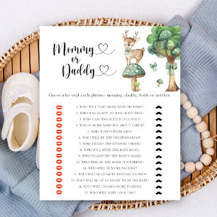 Papier Cerf - jeu de baby shower maman ou papa