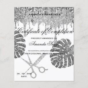 Papier Certificat d'achèvement en or noir blanc