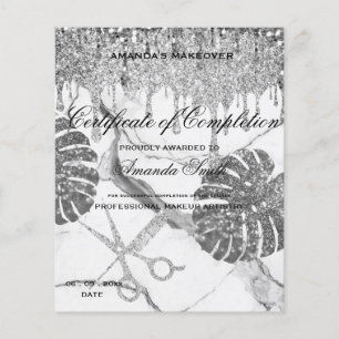 Papier Certificat d'achèvement en or noir blanc