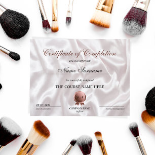 Papier Certificat d'achèvement Prix de maquillage