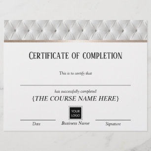 Papier Certificat d'achèvement Prix en cuir de luxe