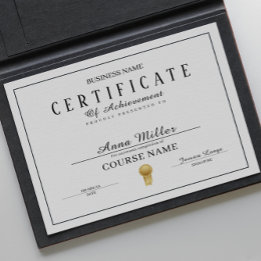 Papier Certificat D'Achèvement Prix Noir Et Blanc