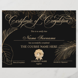 Papier Certificat d'achèvement Récompense Achèvement du c