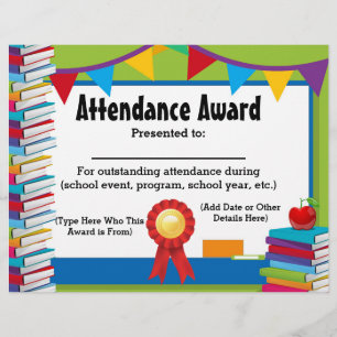 Papier Certificat d'attribution de présence personnalisab