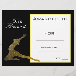 Papier Certificat d'attribution de Yoga