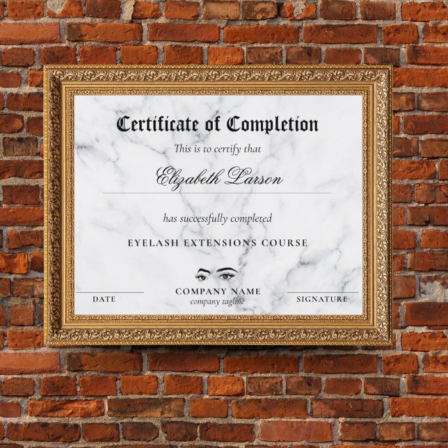 Papier Certificat de compétence Marbre Thème (Créateur téléchargé)