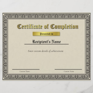 Papier Certificat de drapeau mince ligne bleue personnali