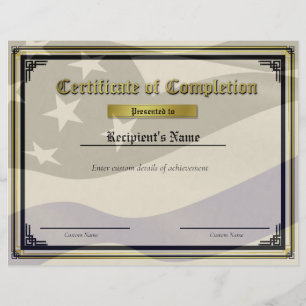 Papier Certificat de drapeau personnalisé Thin Blue Line
