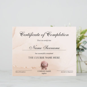 Papier Certificat de fin de cours