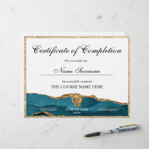 Papier Certificat de fin de cours
