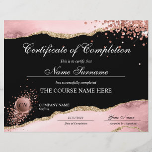 Papier Certificat de fin de cours