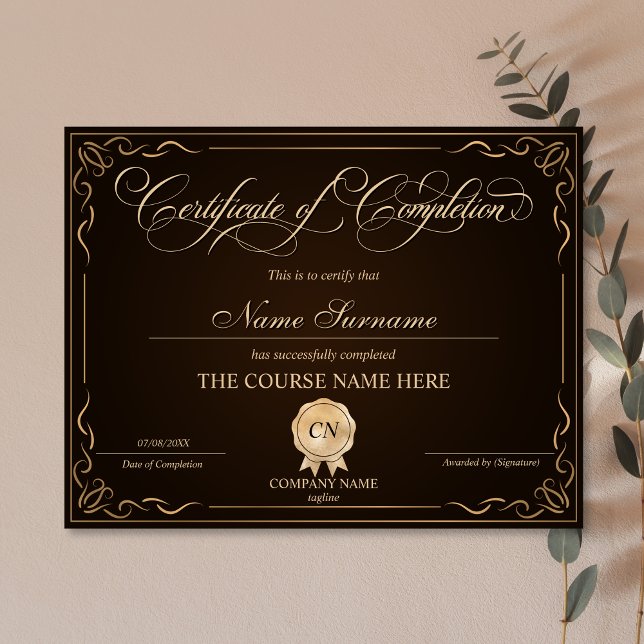 Papier Certificat de fin de cours (Créateur téléchargé)