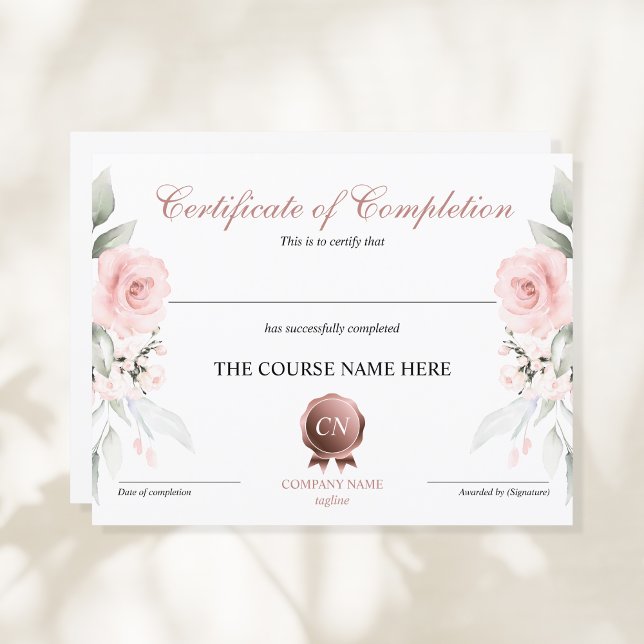 Papier Certificat de fin de cours (Créateur téléchargé)