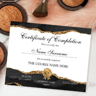 Papier Certificat de fin de cours