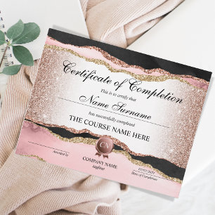 Papier Certificat de fin de cours