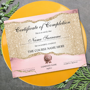 Papier Certificat de fin de cours