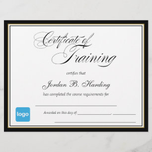 Papier Certificat de formation - Ajouter un logo