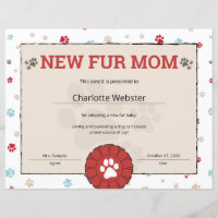 Certificat de Naissance de Chiot pour Nouveau Prop