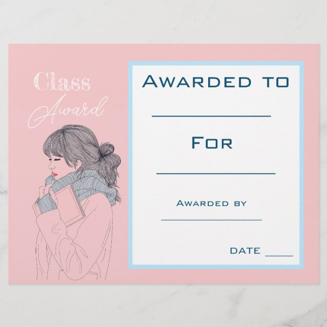Papier Certificat de prix Cute English Fournitures de l'e (Devant)
