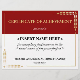 Papier Certificat de réussite