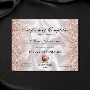 Papier Certificat de Réussite du Cours de Formation