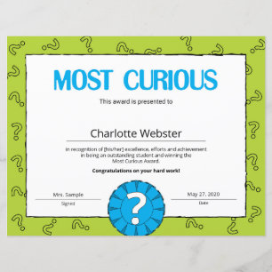Papier Certificat de réussite le plus curieux PDF