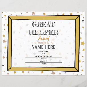 Papier Certificat d'école