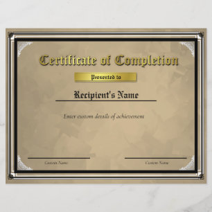 Papier Certificat d'indicateur de ligne bleue mince perso