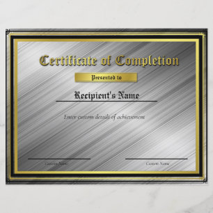 Papier Certificat d'indicateur de ligne bleue mince perso