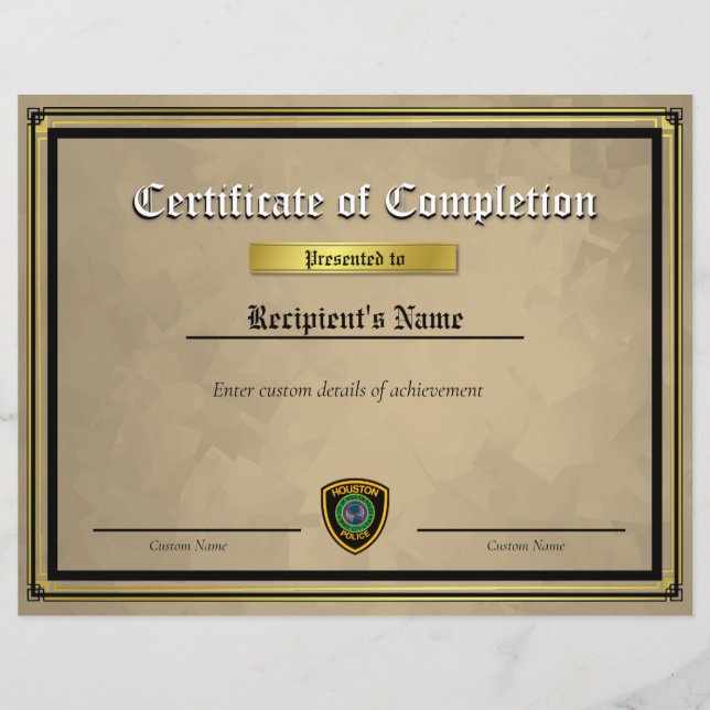 Papier Certificat d'indicateur de ligne bleue mince perso (Devant)