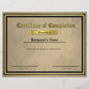 Papier Certificat d'indicateur de ligne bleue mince perso