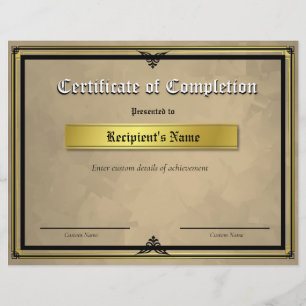 Papier Certificat d'indicateur de ligne bleue mince perso