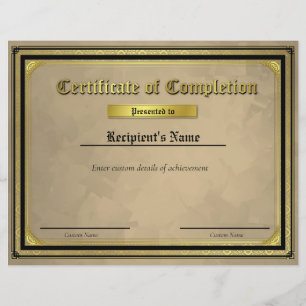 Papier Certificat d'indicateur de ligne bleue mince perso