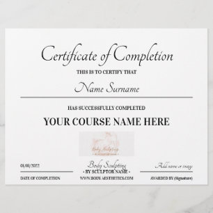 Papier Certificat en ligne de cours de base