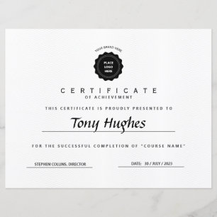 Papier Certificat moderne classique, Diplôme