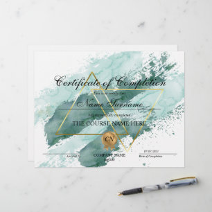 Papier Certificat Moderne de Réussite au Cours