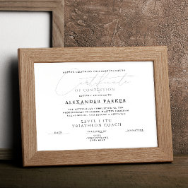 Papier Certificat Noir Et Blanc Simple