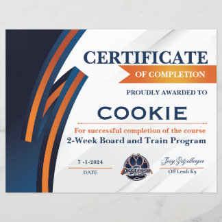 Papier Certificat OLK9 #3