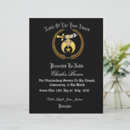 Papier Certificat Shriners
