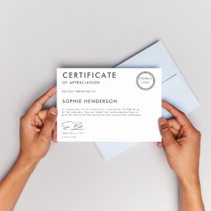Papier Certificats d'entreprise personnalisés professionn
